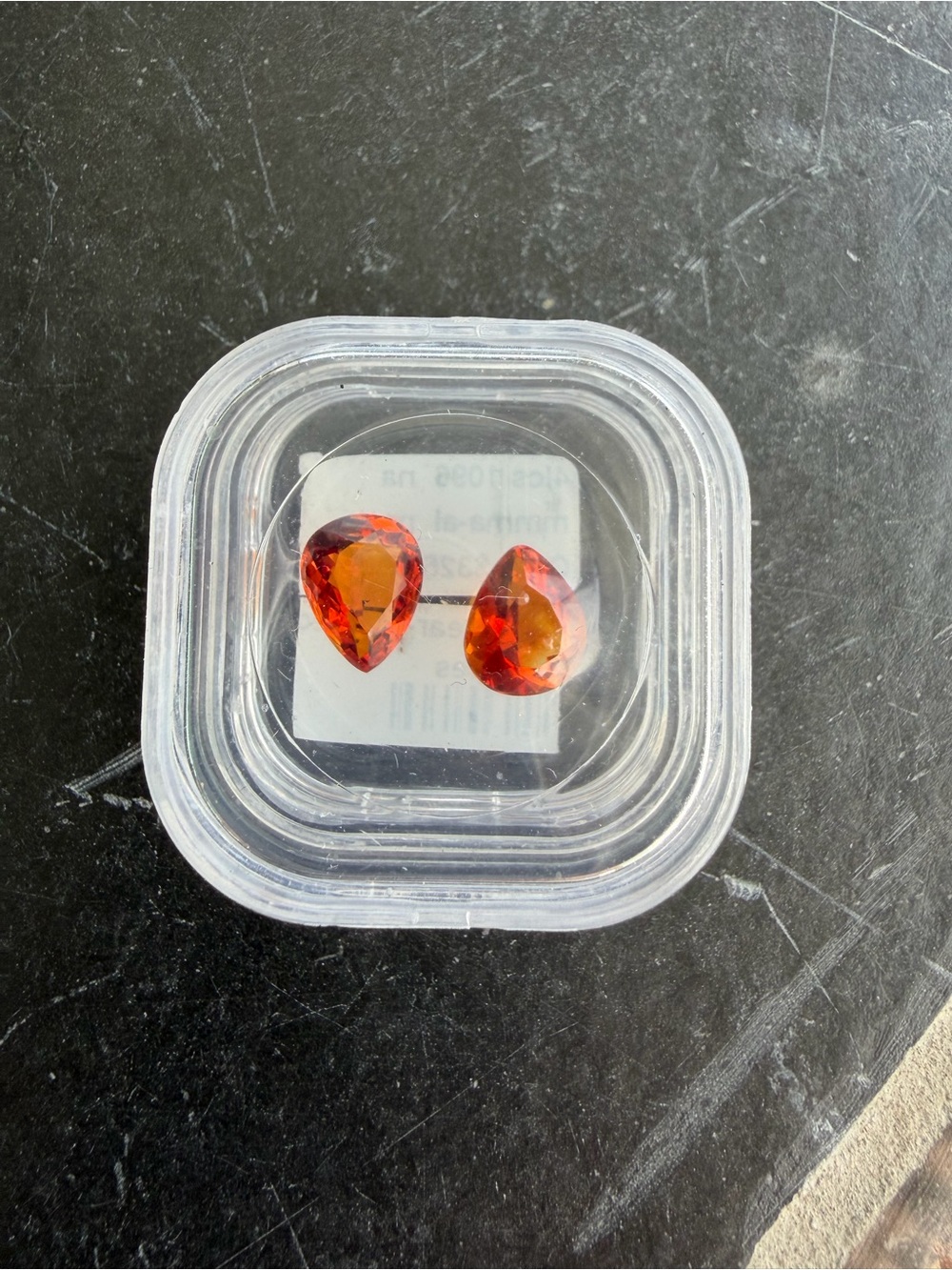 Pear shaped Citrine matched pairs 5.46 carats total weight